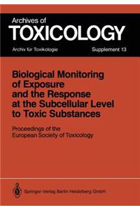 Biological Monitoring of Exposure and the Response at the Subcellular Level to Toxic Substances