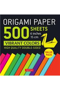 Origami Paper 500 Sheets Vibrant Colors 6 (15 CM)