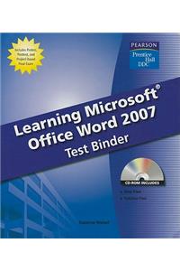 Learning Microsoft Office Word 2007 Test Binder