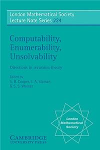 Computability, Enumerability, Unsolvability