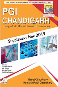 PGI CHANDIGARH POSTGRADUATE MEDICAL ENTRANCE EXAMINATION SUPPLEMENT NOV 2019 (PB 2019)