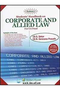 Padhuka's Students Handbook on Corporate And Allied Law For CA Final May 2017 Exam