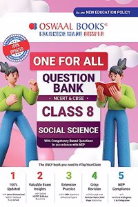 Oswaal One for All Question Bank Ncert & Cbse, Class-8 Social Science
