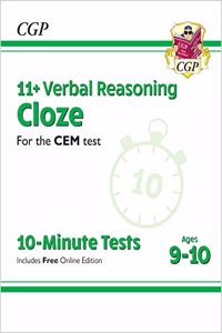 11+ CEM 10-Minute Tests: Verbal Reasoning Cloze - Ages 9-10 (with Online Edition)