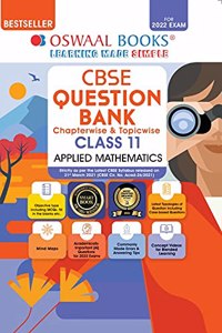 Oswaal CBSE Question Bank Class 11 Applied Mathematics Book Chapterwise & Topicwise (For 2022 Exam)