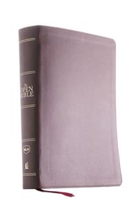NKJV, Open Bible, Imitation Leather, Brown, Red Letter Edition, Comfort Print
