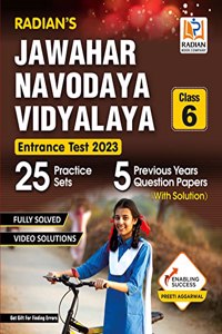 Jawahar Navodaya Vidyalaya (JNV) 25 Practice Set book with 5 Solved Paper Entrance Exam 2023 for Class 6 (English Medium)