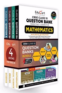Educart CBSE Class 10 Science, Maths, SST & English Question Banks On New Pattern 2022-23