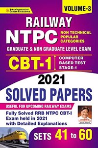 Kiran Railway NTPC CBT 1 2021 Solved Paper Volume 3 Set 41 to Set 60(English Medium)(3527)