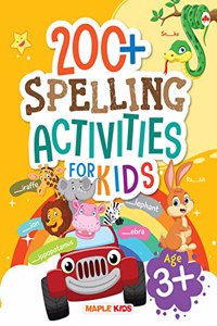 Brain Activity Book for Kids - 200+ Spelling Activities for Age 3+ - Letter Spellings, Rhyming Words, Syllables, English Grammar, Vocabulary