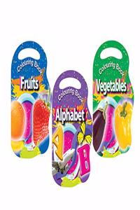 Colouring Books (Set of 3 Books) - Fruits, Alphabet, Vegetables
