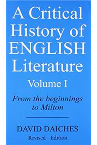 A critical History of English Literature vol-1