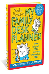 Sandra Boynton's My Family Desk Planner 17-Month 2023-2024 Weekly/Monthly Organi