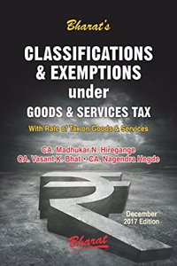 Classifications & Exemptions under Goods & Services Tax (with Rate of Tax on GST)