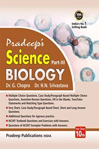 Pradeep's Science Biology Part - III for Class 10 - Examination 2022-23