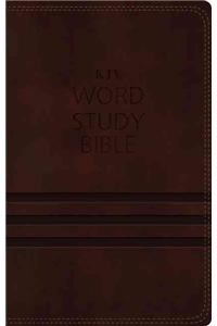 KJV, Word Study Bible, Imitation Leather, Brown, Red Letter Edition