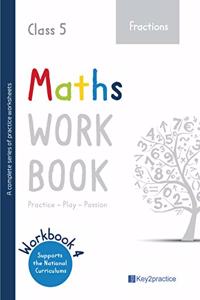 Key2practice Class 5 Maths Workbook | Topic - Fractions | 40 Practice Worksheets with Answers | Designed by IITians
