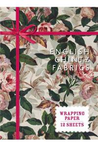 English Chintz Fabrics: Wrapping Paper: 12 Sheets
