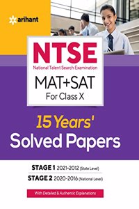 NTSE MAT+SAT FOR CLASS X 15 YEARS SOLVED PAPERS