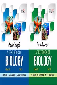 Pradeep's A Text Book of Biology for Class 11 (Set of 2 Vol.) Examination 2020-2021