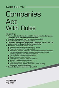 Taxmann's Companies Act with Rules - Most Authentic & Comprehensive Book covering Amended, Updated & Annotated text of the Companies Act 2013 with Rules, Circulars & Notifications | Pocket Paperback