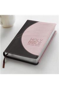 KJV Standard Size Lux-Leather Pink/Brown