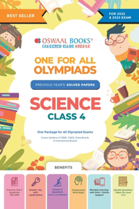 One for All Olympiad Previous Years Solved Papers, Class-4 Science Book (For 2022 Exam)