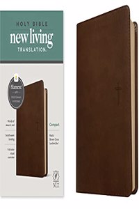 NLT Compact Bible, Filament Enabled (Leatherlike, Rustic Brown, Red Letter)