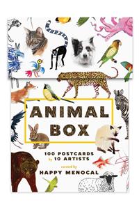 Animal Box: 100 Postcards by 10 Artists (100 Postcards of Cats, Dogs, Hens, Foxes, Lions, Tigers and Other Creatures, 100 Designs in a Keepsake Box)