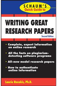 Writing Great Research Papers