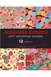 Japanese Kimono Gift Wrapping Papers - 12 Sheets