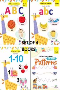My First Book of Writing ABC, abc, 1-10, Patterns (Set of 4 books)