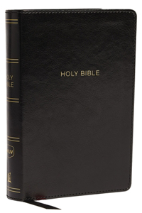 NKJV, Reference Bible, Compact Large Print, Leathersoft, Black, Red Letter, Comfort Print