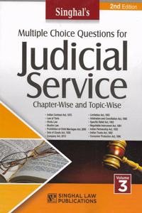 Singhal Law Publications Multiple Choice Question For Judicial Services Examination Volume 3 (Chapter-Wise And Topic-Wise) 2Nd Edition [Paperback] Singhal