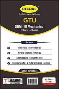 Decode for GTU Sem III Mech 18 Course ( All Subjects - Set of 4 Decodes )