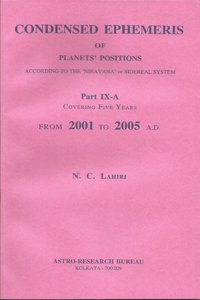 Lahiri Condensed Ephemeris From 2001-2005