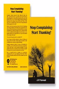 Stop Complaining: Start Thanking