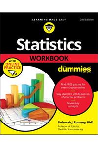 Statistics Workbook For Dummies with Online Practice