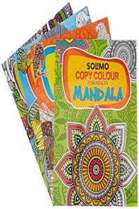 Amazon Brand - Solimo Copy Colouring Books for Adults (Set of 4)