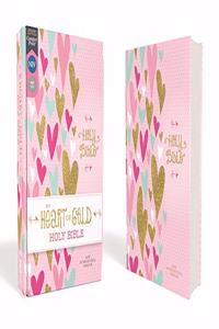 NIV, Heart of Gold Holy Bible, Hardcover, Red Letter, Comfort Print