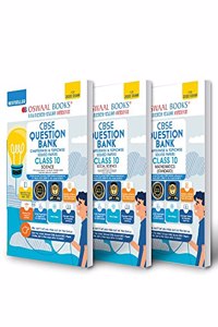 Oswaal CBSE Question Bank Class 10 (Set of 3 Books) Science, Social Science & Mathematics Standard (For 2022 Exam)