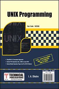 Unix Programming for BE VTU Course 18 OBE & CBCS (V- CSE -18CS56)