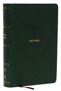 NKJV, End-of-Verse Reference Bible, Personal Size Large Print, Leathersoft, Green, Red Letter, Comfort Print