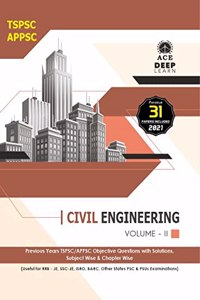 TSPSC & APPSC 2021 Civil Engineering Volume 2, Previous Years Objective Questions with Solutions, Subject wise & Chapter wise