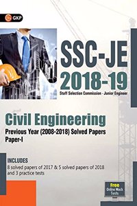 SSC JE Civil Engineering for Junior Engineers Previous Year Solved Papers (2008-18), 2018-19 for Paper I