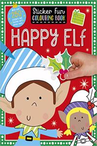 STICKER SCENES COLOURING BOOK Happy Elf