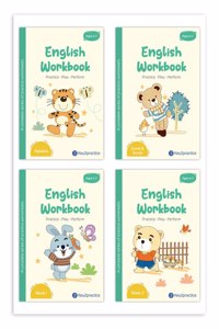 Key2practice English Grammar Activity Workbooks Package For Pre Primary Ages 4-7 yrs (Alphabet, Vowels and Sounds, Blends 1, Blends 2) Combo of 4 workbooks | Designed by IITians