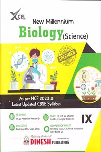 DINESH Publications' New Millennium Biology (Science) for Class 9 - by K. Kumar (2024-25 Examination)
