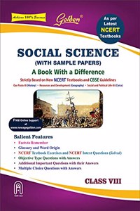 Golden Social Science: With Sample Papers) A book with a Difference for Class- 8 (For 2022 Final Exams)