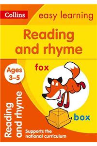 Reading and Rhyme: Ages 3-5
